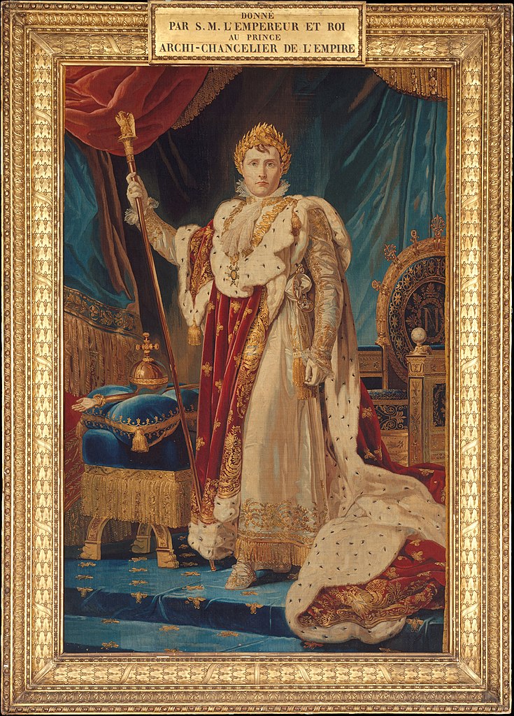 Tapiz Retrato de Napoloen A mí me parece un cuadro en un marco dorado