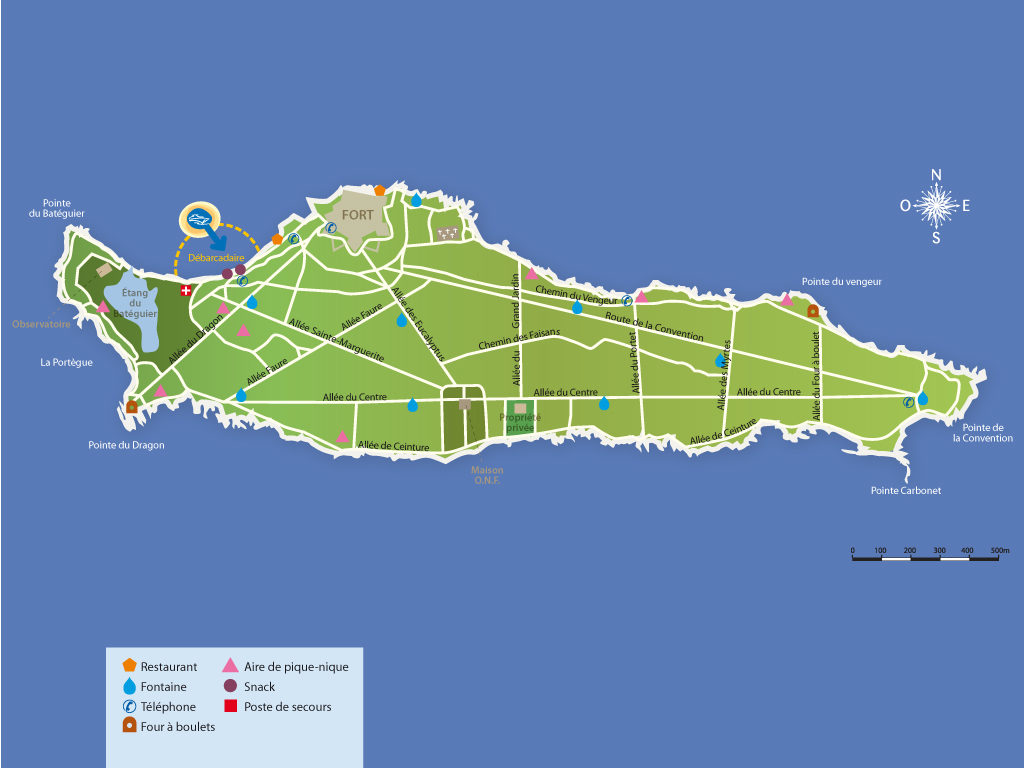 Mapa gratuito de Ile Ste Marguerite,