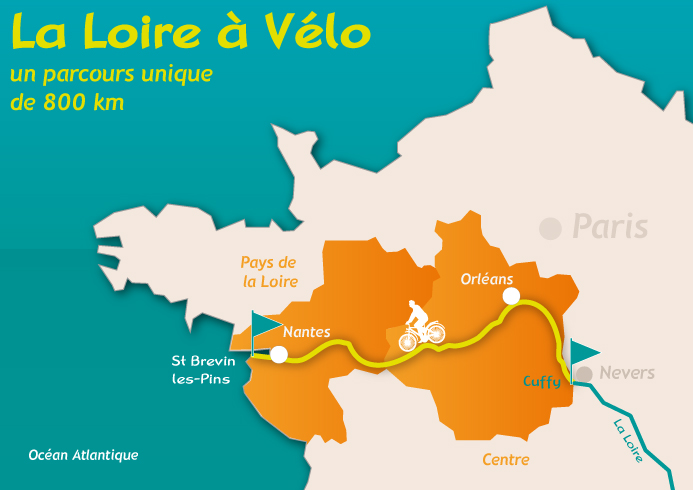 Mapa de la ruta velo desde Cuffey hasta el mar