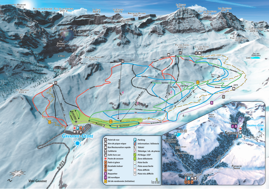 Descarga del mapa de pistas en Gavarnie