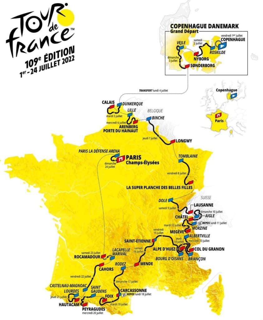 Tour de Francia 2022 mapa